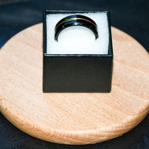 Gold & Black Tungsten Carbide Band